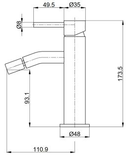 Смеситель для биде AQUAme Siena AQM6216GG глянцевое золото